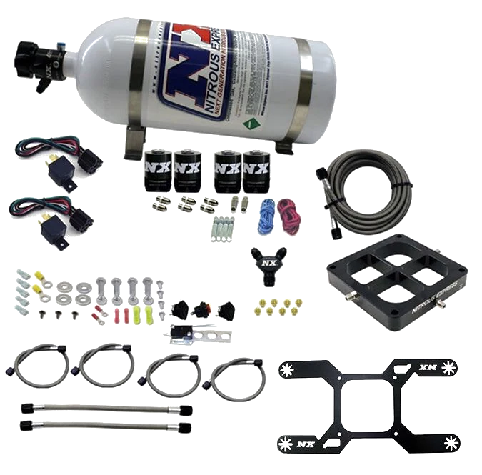 Billet Crossbar Plate System Dry Quad Stage 100-2000HP 4500 Flange 10LB Nitrous Express NX 66447-10