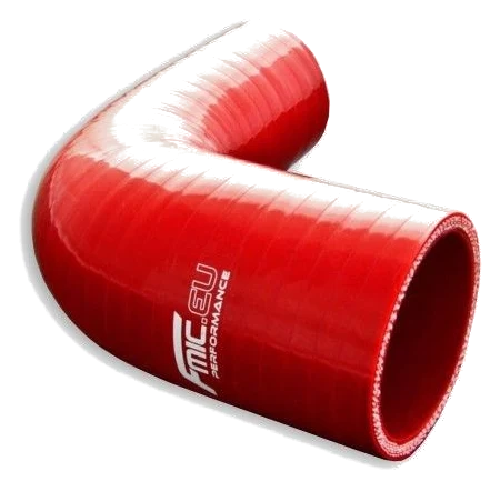 Silikonowe kolanko redukcyjne 90' 80/83mm Czerwony - 009080/83-R