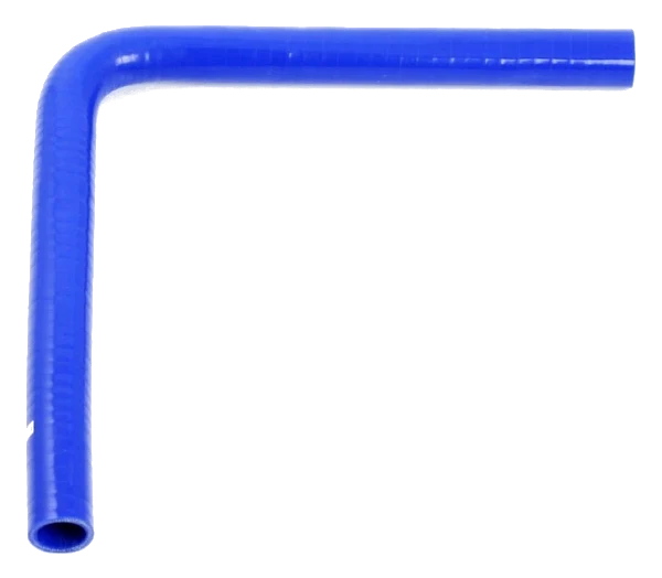 Wąż silikonowy niebieski 90 stopni długie ramię 1,5" (38mm)