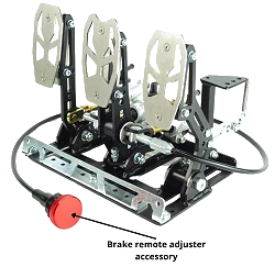 Pedalbox Kart Cross SMG Mocowany do Podłogi z Podparciem Stopy RacingPedalBoxes