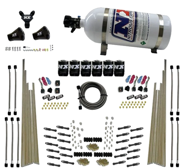 Three Stage 8-Cyl Dry Direct Port Nitrous System 10LB Nitrous Express NX 93206-10