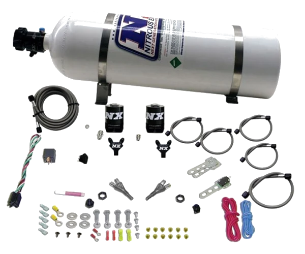 Dual Nozzle with 15Lb Bottle for Dodge Viper EFI (100-300Hp) Nitrous Express NX 20325-15