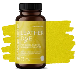 Leather Expert Leather Dye farba do zamszu nubuku aniliny - Lemon Yellow cytrynowy żółty 75ml