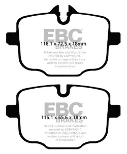 DP42089R Klocki hamulcowe YELLOWSTUFF EBC Brakes BMW 5 seria F10 F11 G30 G31 6 seria F06 F12 F13 GT32 7 seria G11 G12 8 seria G14 G15 G16 IX M2 M3 M4 M5 M6 X3 X4 X5 X6 X7