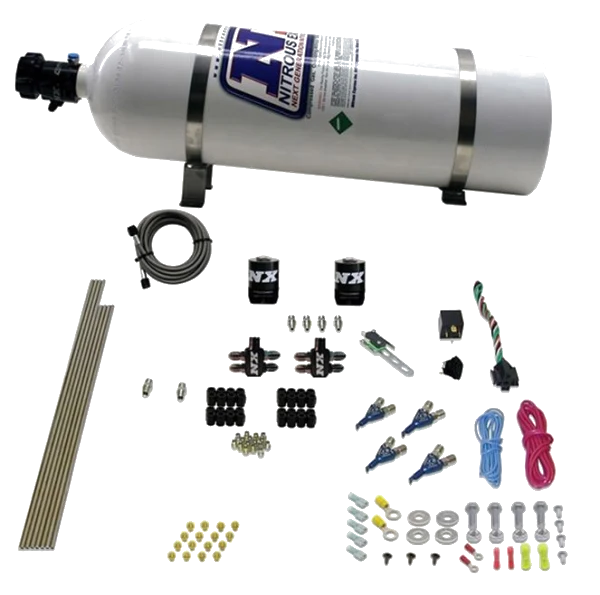 Zestaw Nitro Nitrous Express NX 80004-10 4-Cyl Gas (100-150-200-250Hp) z butlą 10Lb (4.5 kg)