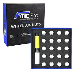 Kute nakrętki aluminiowe do kół FMIC.Pro M12x1.5 Srebrne 20szt. stożkowe 7075-T6