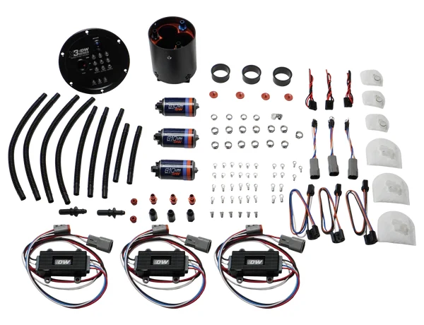 X3 Moduł potrójnych pomp DW810 bezszczotkowych z kontrolerami DeatschWerks Nissan GT-R R35 2009-2024