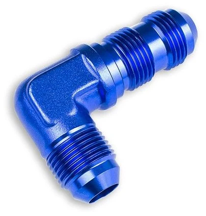 AN12 90' Nypel adapter grodziowy męsko-męski JIC Niebieski
