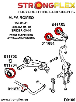 011870A: Tuleja stabilizatora przedniego SPORT Alfa Romeo 159 - 011870A_22mm