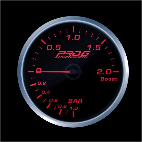 Wskaźnik Pro G Race Series RS, doładowania Boost 2 Bar RED 52mm