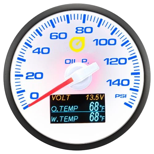 Auto Gauge 60mm - 4w1 Wskaźnik ciśnienia oleju napięcia temperatury wody i oleju