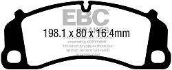 DP42206R Klocki hamulcowe YELLOWSTUFF EBC Brakes Porsche 911 991 Boxster 718 Cayman 981 Cayman 718 Porsche 911 991 911 991/2 Boxster 718 Cayman 718 911 991 GT3 911 991/2 Carrera S 911 991/2