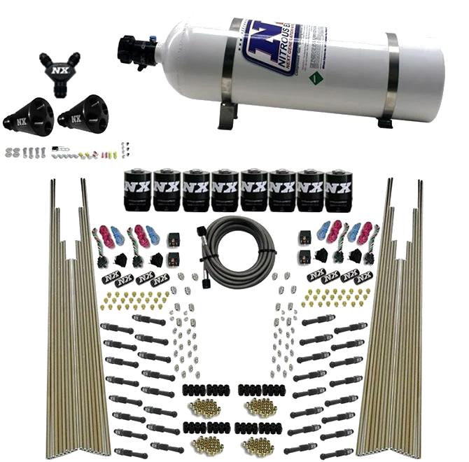 Four Stage 8-Cyl Dry Direct Port Nitrous System 15LB Nitrous Express NX 93306-15