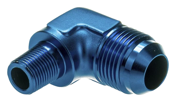 AN12 - 1/2 NPT 90' Nypel adapter męsko-męski JIC - NPT Niebieski