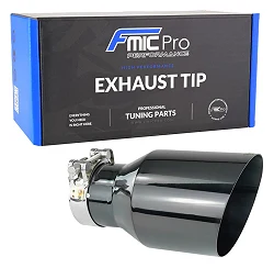 Nierdzewna końcówka wydechu tłumika Fmic.Pro średnica 100mm montażowa 50mm Czarna