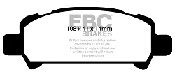DP41293R Klocki hamulcowe YELLOWSTUFF EBC Brakes Subaru Forester Forester SF5 Forester SG5 Impreza Impreza Sport Legacy BE5 Legacy BH5 Legacy Legacy Outback Subaru Baja Forester SF Impreza I