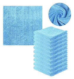 10x Puszysta ścierka ściereczka z mikrofibry bezszwowa dwustronna 40x40 cm 400g/m2 - MF-P-40x40