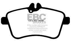 DP1580 Klocki hamulcowe ULTIMAX2 EBC Brakes Mercedes-Benz AClass W169 A200 AClass W169 A200D BClass W245 B170 BClass W245 B180 BClass W245 B180D BClass W245 B200 BClass W245 B200D