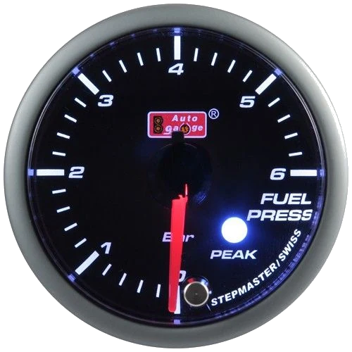 Auto Gauge Wskaźnik ciśnienia paliwa bursztynowy