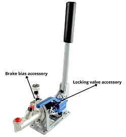 Hydrauliczny Hamulec Ręczny Montaż Poziomy / Pionowy RacingPedalBoxes - Szary