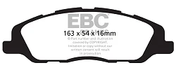 DP41868R Klocki hamulcowe YELLOWSTUFF EBC Brakes Ford Mustang 5th Generation Mustang 5th Generation Performance Package Ford Mustang 5th Gen Mustang 5th Generation GT Mustang 5th Gen GT