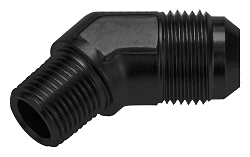 AN12 - 1/2 NPT 45' Nypel adapter męsko-męski JIC - NPT Czarny