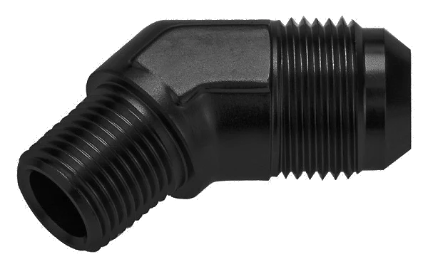 AN10 - 1/2 NPT 45' Nypel adapter męsko-męski JIC - NPT Czarny