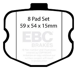 DP81771/2.14SR11 Sportowe klocki hamulcowe Sintered SR11™ EBC Brakes Chevrolet Corvette C6 Grand Sport Corvette C6 Z06 Chevrolet Corvette C6 Grand Sport Corvette C6 Z06 - DP81771/2.14SR11