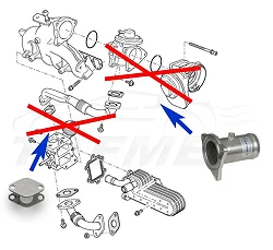 Zamiennik zaworu EGR VW Seat Skoda Audi z silnikami 1.9 2.0 TDI AXR BKC BKD AZV BXF - EGR_04A/ZU