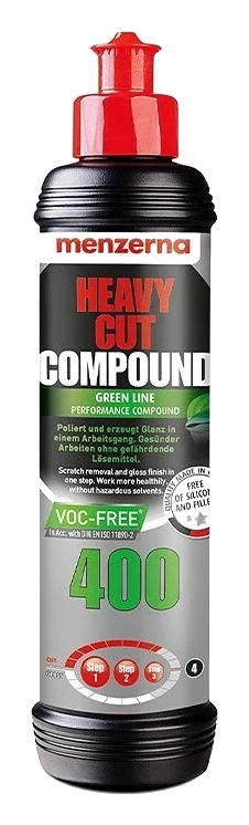 MENZERNA Heavy Cut Compound 400 GREEN LINE mocno ścierna pasta polerska 250ml