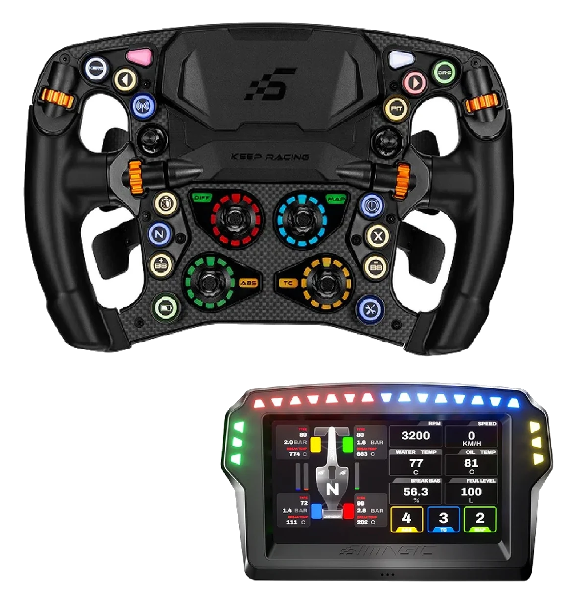 Zestaw Simagic ZEUS Formula 280mm + MagicDash 4 ekran telemetryczny Simracing
