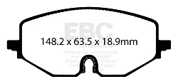 DP22439 Klocki hamulcowe GREENSTUFF EBC Brakes Audi A3 8Y Ford Tourneo Connect Seat Leon KL Skoda Octavia NXMk4 Volkswagen Caddy Caddy California Caddy California 4Motion Golf Mk8