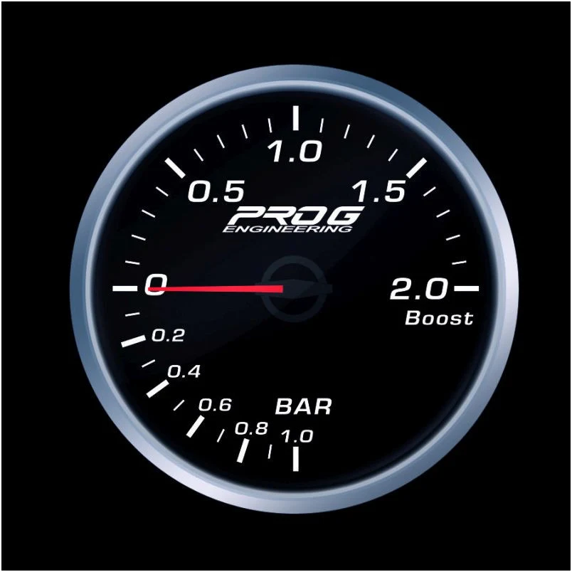Wskaźnik Pro G Race Series RS, doładowania Boost 2 Bar WHITE 52mm