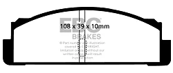 DP4130R Klocki hamulcowe YELLOWSTUFF EBC Brakes AUTOBIANCHI A111 Primula CG C1300 Fiat 124 124 Special 124 Coupe 124 Spider 125 131 132 X1/9 FSO 125P 1300 1500 Caro Polonez Lancia Beta Monte