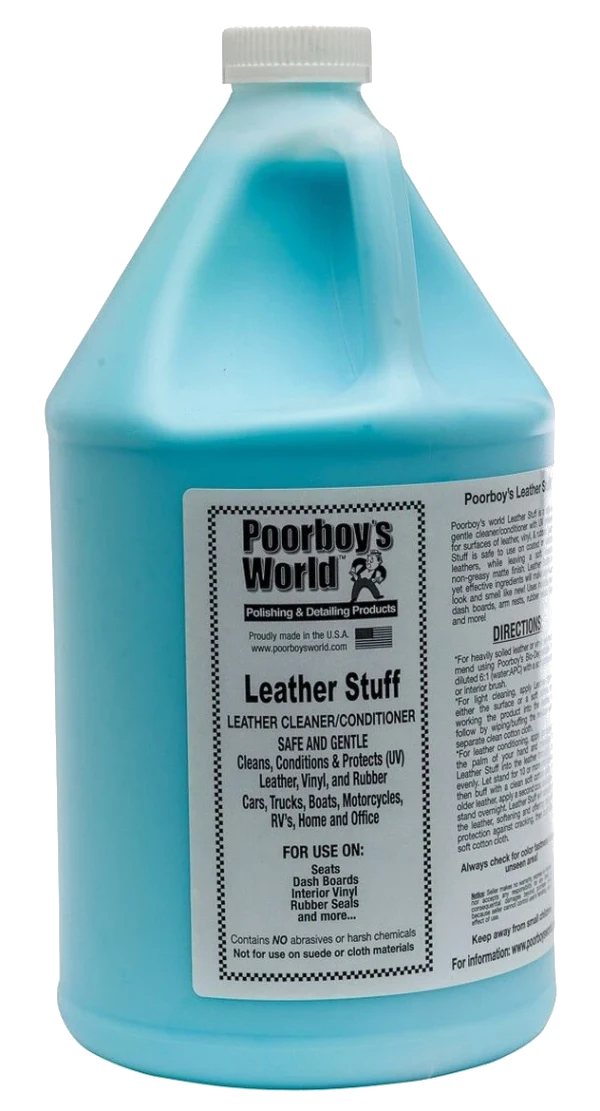 POORBOY'S WORLD Leather Stuff czyści i odżywia pielęgnacja skóry 2w1 3784 ml