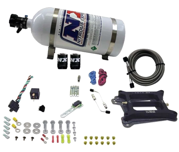 4150 Conventional Plate System Alcohol Stage 6 50-300Hp with 10Lb Bottle Nitrous Express NX 30045-10