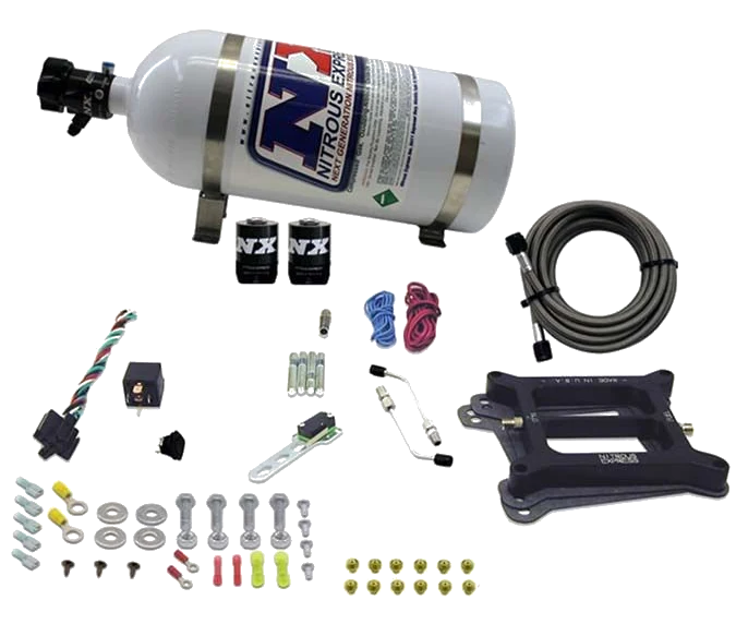 4150 Conventional Plate System Alcohol Stage 6 50-300Hp with 10Lb Bottle Nitrous Express NX 30045-10