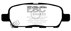 DP1955 Klocki hamulcowe ULTIMAX2 EBC Brakes Infiniti EX30D EX37 G37 M30D M35h M37 Q50 Q50 Sport Q60 Q60 Coupe Q70 Q70 Hybrid QX50 QX70 Nissan Cube Juke 1st Gen Juke 1st Gen Nismo Juke 1st Ge