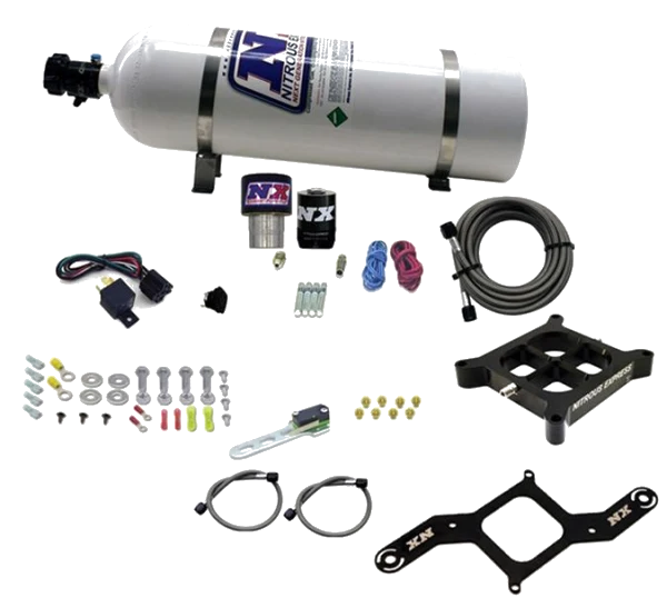 4150 Billet Crossbar Plate System Single Stage 250-650Hp with 15Lb Bottle Nitrous Express NX 63940-15