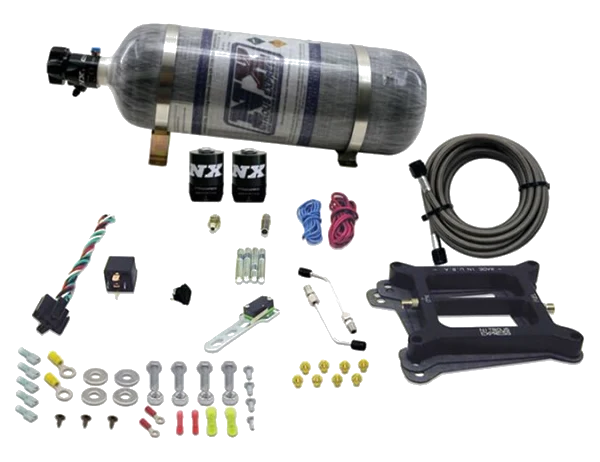 4150 Conventional Plate System Gasoline Pro-Power 100-500Hp with 12Lb Carbon Bottle Nitrous Express NX 50040-12