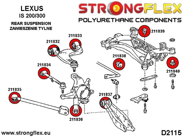 211838B: Tuleja stabilizatora tylnego Lexus IS - 211838B_18mm