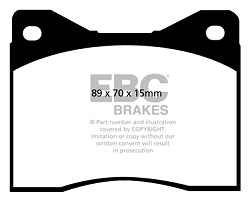 DP2753/2 Klocki hamulcowe GREENSTUFF EBC Brakes Alfa Romeo 6 BMW 1800 2002 5 Series E12 518 5 Series E12 520 5 Series E12 525 5 Series E12 528 5 Series E12 535 Maserati Biturbo Biturbo Spyde