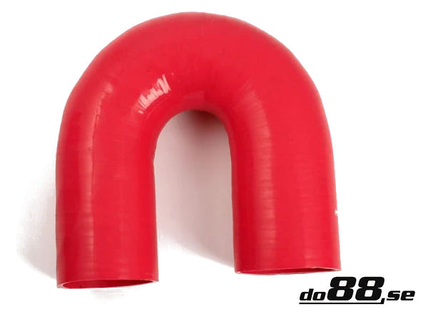 Wąż silikonowy czerwony 180 stopni 3,5" (89mm)