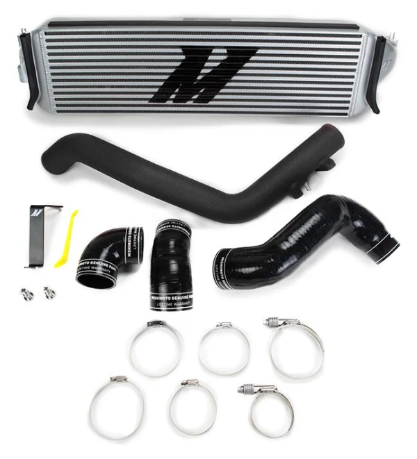 Zestaw orurowania intercoolera Mishimoto Honda Civic Type R 2017+ Srebrny + Czarne silikony
