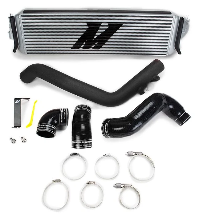 Zestaw orurowania intercoolera Mishimoto Honda Civic Type R 2017+ Srebrny + Czarne silikony