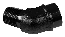 3/8 NPT 45' Nypel adapter żeńsko-męski Czarny