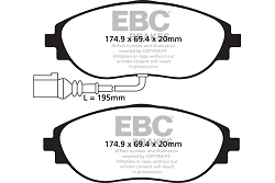 DP82127RP1 Sportowe klocki hamulcowe RP-1 Racing EBC Brakes Audi A3 8Y A3 quattro 8Y S3 8V S3 8Y TT 8S TT quattro 8S TTS quattro 8S CUPRA Formentor Leon Seat Leon 5F Leon 5F Cupra Skoda Octa