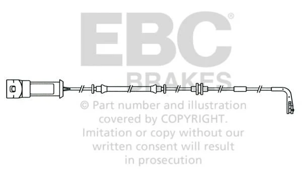 EFA118 Czujnik zużycia klocków hamulcowych EBC Brakes Opel Signum Vectra VAUXHALL Signum Vectra
