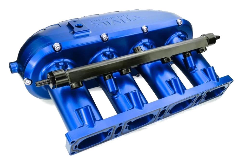 Billet Aluminum Intake Manifold V2 with Flap Delete Kit and Fual Rail RTMG Performance for 1.8 2.0 TSI TFSI EA888 Gen 3 Blue