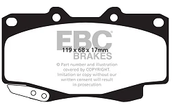 DP62005 Klocki hamulcowe GREENSTUFF EBC Brakes Toyota COMMERCIAL Toyota Malaysia and Philippines Fortuner Toyota Toyota Australia and New Zealand HiLux GGN HiLux KUN HiLux AHT KUN26 HiLux MR